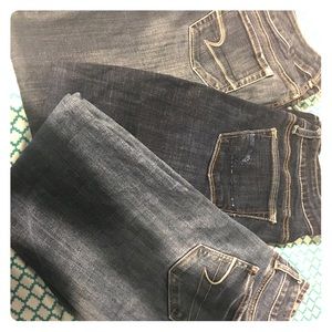 Three pairs American Eagle Jeans